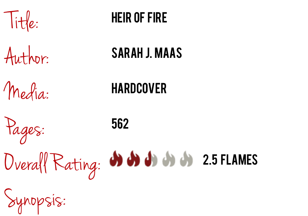 [Review] Heir of Fire by Sarah J. Maas read hot